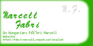 marcell fabri business card